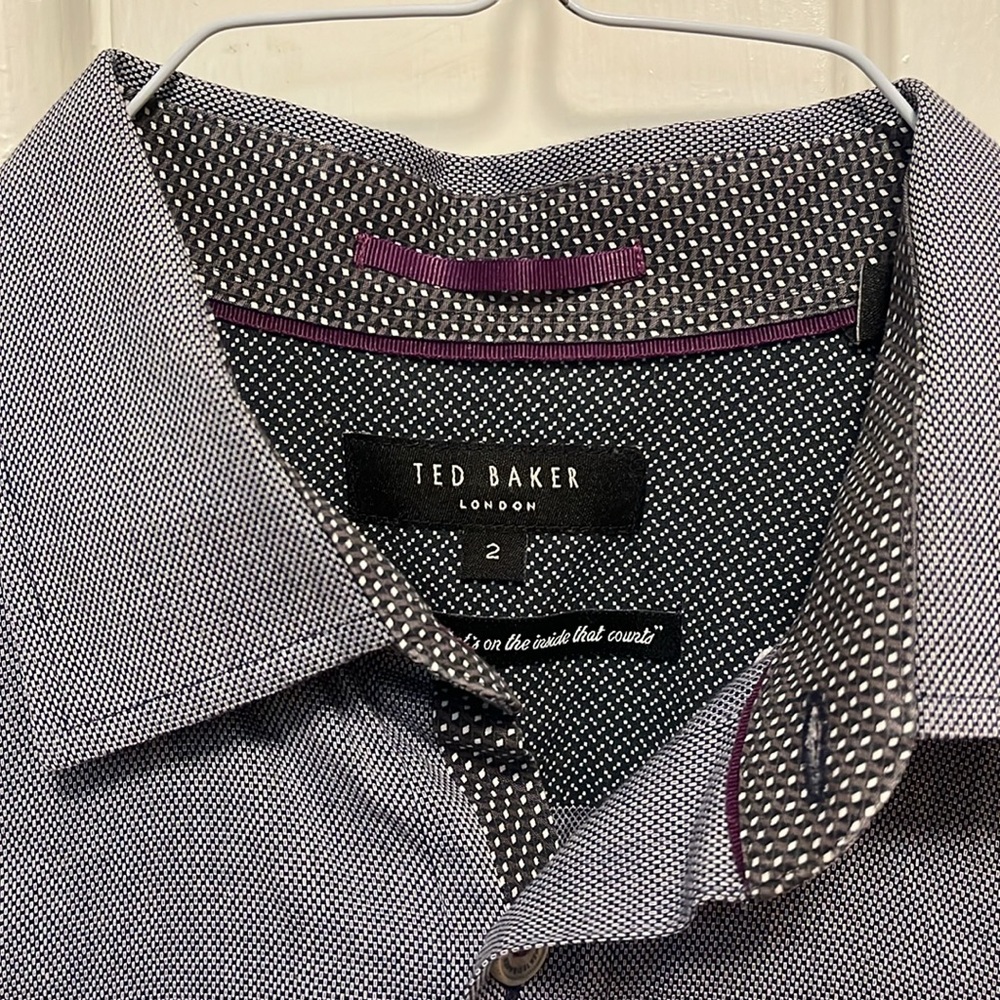 Ted Baker Blue Patterned Button Down - image 2